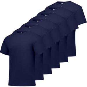 Hanes Men's Short Sleeve T-Shirt Pack, Big & Tall, Crewneck Cotton T-Shirts for Men, Value Packs (XX-Large, Navy - 6 Pack)