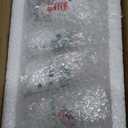 MEETYAMOR Christmas Decorations Indoor, 4 PCS Resin Snowman Ornaments for Christmas Table Decor, Farmhouse Rustic Miniature Collectible Figurines for Home, Tiered Tray, Mantle, Shelf