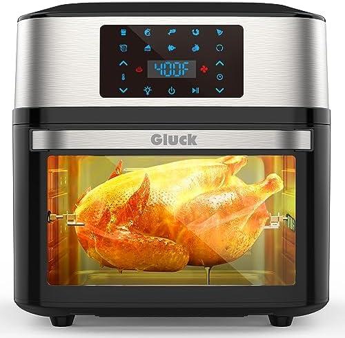 Air Fryer Oven Large 20 QT, 10-in-1 Air Fryer Toaster Combo with Window for Family, Airfryer Oven with Rotisserie Racks & Cookbook, ETL Certified