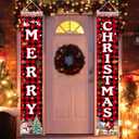 Christmas Decorations Merry Christmas Banner Xmas Porch Door Sign Welcome Banner for Wall Home Party Decor Christmas Decorations Indoor Outdoor