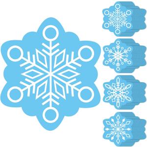 60 Pcs Disposable Blue Snowflake Placemats,Winter Christmas Paper Table Mats with White Snowflake Design for Christmas Xmas Winter Holiday Party Supplies Table Setting