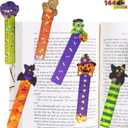 JOYIN 144 PCS Halloween Bookmark Rulers Party Favor Pack (6 Designs) with Halloween Themed Prints for Holiday Decorations, Goodies, Classroom Rewards, Goodie Bag Stuffer and Kids Trick or Treat Prizes