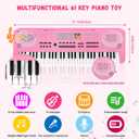 Keyboard Piano electric music Keyboard 61 Key Musical Instruments Toy portable piano w/USB Microphone Birthday Christmas for kids children, PIANO FOR KIDS BEGINNER