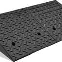DNA MOTORING 1pcs 5.9" Rise Rubber Curb Ramp Heavy Duty Loading Driveway Ramp Threshold Ramp 38.6 in L x 15 in W x 5.9 in H for Loading Dock, Warehouse, Wheelchair, Motorcycles, Cars, TOOLS-00647