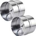 SOUJOY 2 Pack 4 Inch Backdraft Damper Duct, One-Way Airflow Duct Draft Stopper, Insert Backflow Preventer for Dryer, Ducting in Range Hoods, Bathrooms Fans and Kitchen Fan