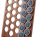 Coffee Pod Holder K Cup Organizer - Acacia Wood Storage Rack with Weighted White Marble Base - 30+ Pod Capacity Countertop Stand - Modern Kitchen Storage Organizer