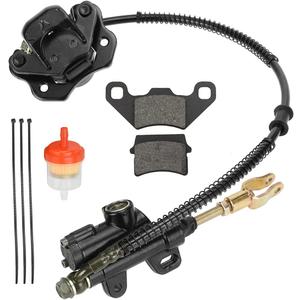 FVRITO Rear Brake Master Cylinder Caliper Assembly for 50cc 70cc 90cc 110cc 125cc Taotao Boulder B1 Coolster 3050HD 3050C 3125R Peace Chinese ATV Quad Mini 4 Wheeler Motorsports Scooter Black