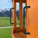 ESPETS 17 Inch 6 Pieces Black Metal Safety Handles for Playground - Swing Set Accessories Grab Handles, Playset Hand Grips, Indoor Monkey Bars for Jungle Gym, Playhouse, Climbing Frame