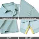 Rouen Golf Shirts for Men Dry Fit Short Sleeve Performance Moisture Wicking Casual Texture Heather Jacquard Mens Polo Shirts (L)