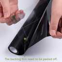 VELIMAX Static Cling Total Blackout Window Film Privacy Room Darkening Window Tint Black Window Cover 100% Light Blocking No Glue (29.5 x 78.7 inches)