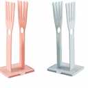 Kitchen Gloves Holder Dish Gloves Holder Reusable Plastic Washing Rack Sink Holder Stand, Pink and Blue