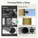 Electric Fence Wire, 5200ft 1585m, Polywire for Portable Livestock Fencing, 6 Stainless Steel Strands for Reliable Conductivity and Rust Resistance, UV Resistant