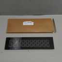 PATIKIL 12 x 3 Inch Door Air Vent Cover, Heavy Duty Aluminum Grille Ventilation Cover Louvered with Mounting Screws for Cabinet Wardrobe Door, Black