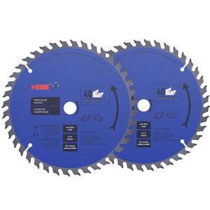 2-Pack 7-1/4" 40T Fine Crosscut Blades, TCT for Smooth, Clean Cuts in Wood, MDF & Plywood,5/8" Arbor- Pro Finish Quality