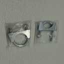 1.5" U Bolt Clamp, Muffler Exhaust Clamps,1-1/2 Inch Saddle Style Heavy Duty Mild Steel(2-Pack)