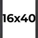 16x40 Shadow Box Frame Contemporary Black | 3/4" Depth of Usable Space| Interior Size 16x40 or 40x16 Inches| UV Resistant Acrylic, Acid-Free Backing, Wall Hangers | Made in USA