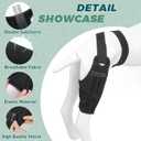 Dog Knee Brace for Back Legs Fit Large to Small Dogs Strong Support Adjustable Dog Leg Braces with 2 Metal Strips for Hip Dysplasia, ACL, CCL, Ligament Injuries & Osteoarthritis (Left Leg, M)