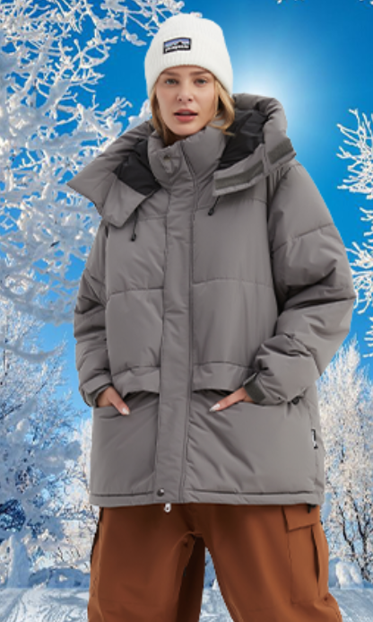 NOMADIKA Oversize Waterproof Ski Jacket Thick Snow Coats with Detachable Hood Winter Skiing Snowboard Jackets for Women Men