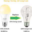 A19 LED Bulbs Soft White 2700K 60 Watt Equivalent, 10W LED Light Bulb 800 Lumens, E26 Standard Base Non-dimmable, 6-Pack
