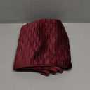 DEZENE Christmas Burgundy Red Throw Pillow Covers: 2 Pack 18x18 Inch Original Striped Velvet Square Decorative Pillow Cases for Farmhouse Couch