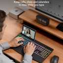 Wireless Keyboard and Mouse Combo - 4000mAh Rechargeable Backlit Keyboard with Wrist Rest & Phone Holder, Full Size Quiet Typing 2.4G USB-A/Type-C for PC, Laptop, Windows, Mac, Trueque KM22 Ultra