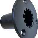 1PC Loud Speaker Box Accessories with Top Hat, PRO Audio DJ Speaker Mounting Flange 102 * 80mm Aluminium for Tripod Stand Pole Mount On Subwoofer Home Theater Professional Audio