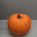 Artificial Pumpkin Orange Realistic Foam Pumpkin Fall Decor Fake Fruit Vegetable for Harvest Thanksgiving Party Christmas Decoration,(Size:11.8W x 9.8H)