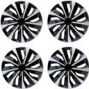 Hubcap Wheel Cover Replacement R15 Hub Caps Universal Wheel Rim Cover ABS Material Exterior Accessories for Car Truck SUV -Set of 415-inchSilver-Black