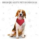 Dog Bandanas for Boys and Girls, Dog Birthday Bandana - Handmade Premium Quality Adjustable Neck Scarf for Medium & Large Breed Dogs(Red Valentine's Day)