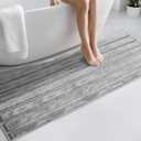 Washable Bathroom Rug 24" x 60", Extra Soft Bath Mat, Absorbent and Non Slip Bath Runner Rug for Shower, Bathtub, Sink, Floor