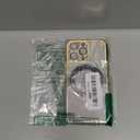 Misscase for iPhone 13 Pro Magnetic Glitter Case Compatible with MagSafe,Full Protection Slim Shockproof Anti-Scratch Case with Camera Lens Protector Logo View Dust-Proof Net for Women Gold