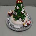 iStatue Rotating Musical Christmas Tree Figurine  Resin Holiday Decoration with Santa Train, Plays Merry Christmas Song, 6 Tall Spinning Xmas Gift (Xmas Tree)