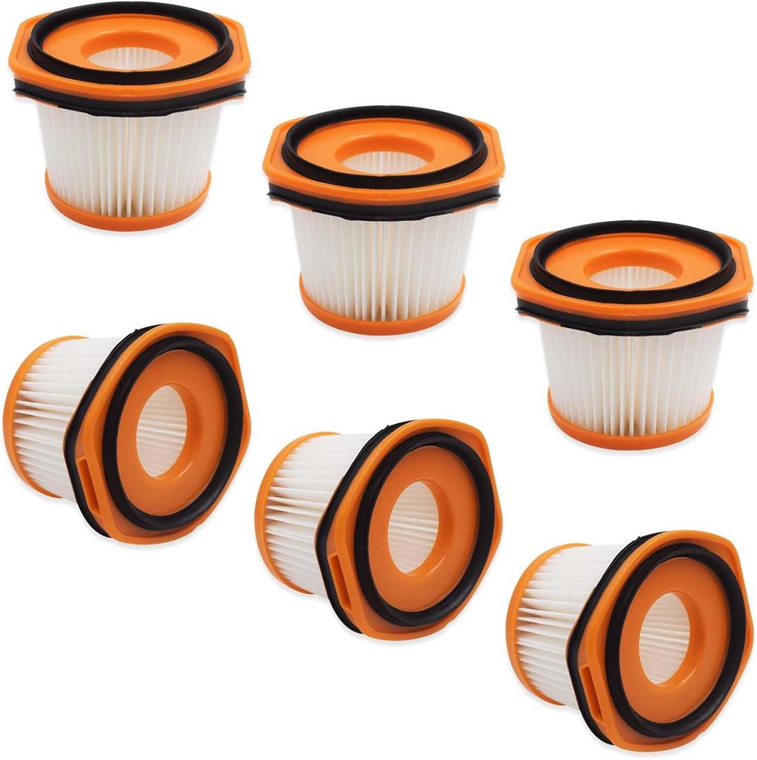 Vacuum Replacement Filters for Shark Wandvac System WV360 WS620 WS630 WS632 WS632BLBRN WS632GDBRN WS632GNBRN WS632PKBRN WS632RGBRN Cordless Stick Vacuum Cleaner - Compare to Part XFFWV360-6 Pack