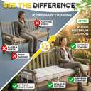 TaiBest Outdoor Bench Cushion, Tufted Patio Seat Pad for Garden Bench, Porch Swing, Indoor/Outoor Furniture (Black, 60X18X5)