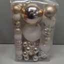 Christmas Ball Ornaments for Xmas Decorations,50 pcs Christmas Extra Large Tree Shatterproof Ornaments-Champagne (Combo of 5 Style in 3 Sizes)