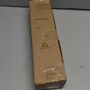 Ceramic Black Curtain Rods for Windows 28 to 48 Inches Adjustable Length Heavy Duty 1" Diameter Window Curtain Rod with Modern Leaf Pattern Decorative Finials for Bedroom Kitchen Living Room