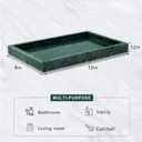 Marble Bathroom Tray for Countertop & Home Decor, Natural Decorative Marble Tray for Jewelry & Perfume Organizer, Luxury Stone Vanity Trays for Dresser, Kitchen Counter, 12" x 8", Green
