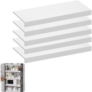 Wire Shelf Cover 30 X 12 Inch Wire Rack Cover Wood Shelf Covers for Pantry Shelving Closet Shelves Organization(White,5 Pack)