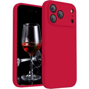 FireNova Magnetic for iPhone 17 Pro Case, Compatible with MagSafe, [Integrated Silicone Camera Control Button] [Camera Protection] Anti-Scratch Microfiber Lining Phone Case, 6.3", Deep Red