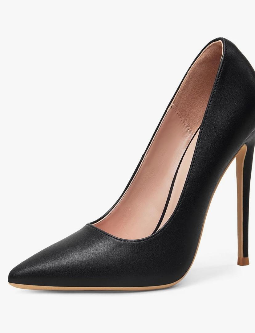 Elisabet Tang Women Pumps, Pointed Toe High Heel 4.7 inch/12cm Party Stiletto Heels Shoes Matte Size 8.5