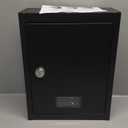 Through The Wall Drop Box Deposit Safe, 16.5" x 12.5" x 6" Adjustable Chute Deposit Safe Mail Box Black, Rainproof Mail Slots Walls Thickness 2.8 to 7.9 for Home Office Apartment