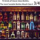 Pafusen 24 Pack Liquor Bottle Pourers, Liquor Pour Spout for Liquor Bottles, Stainless Steel Olive oil Dispenser Spout, Alcohol Pourer Spouts Dust Caps Covers Fixed, Gold