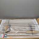 Babelio 36" Tall Baby Gate, PressGuard P7, 29-48" Auto Close Pressure Mounted Dog Gate for Stairs, Doorways & Hallway, Protector Basics Easy Walk Thru Pet Gate, White