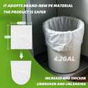 2 x PE 4 Gallon Trash Bags, 105 Count - Unscented Small Garbage Can Liners for Bathroom, Kitchen, Office, White 4 Gal Trash Can Bags