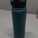 Fanhaw 32 Oz Insulated Stainless Steel Water Bottle - Chug Lid | Leak & Sweat Proof, Anti-Dust | For Kids, Women, Men (Green Blue)