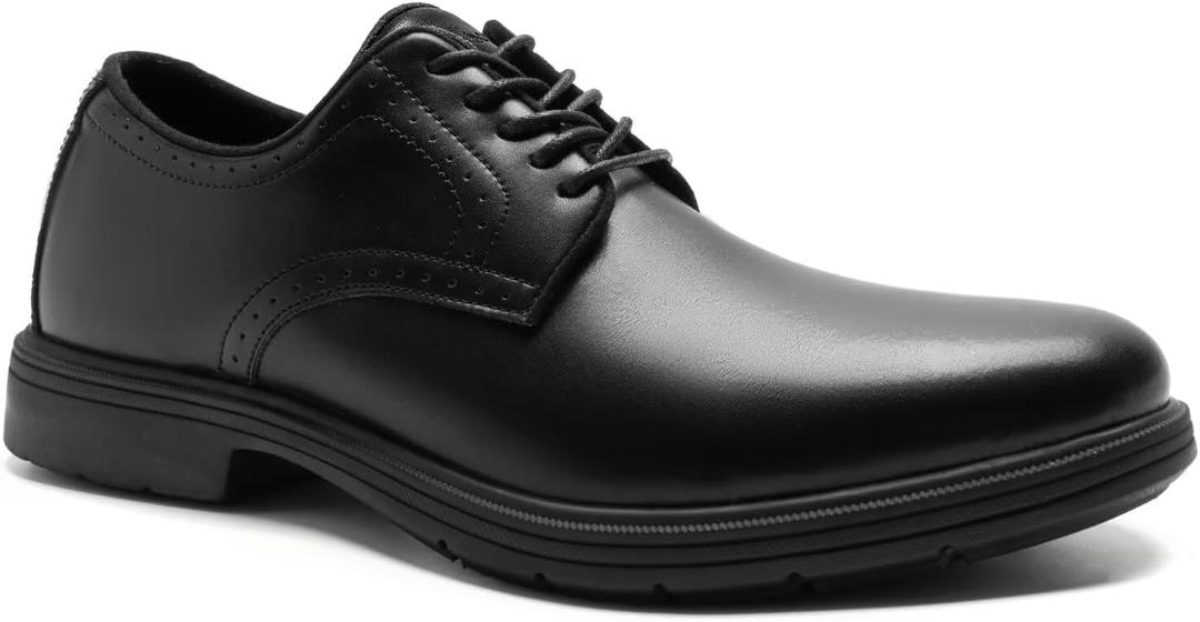 Orthopedic Business Leather Dress Shoes: Casual Arch Support Foot Pain Relief Sneakers, Flat Feet Plantar Fasciitis Supportive Wingtip Formal Dating Wedding Patent Tuxedo Oxfords Black Size 13