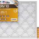 BNX TruFilter 20x25x1 MERV 10 (6-Pack) AC Furnace Air Filter - MADE IN USA - Pleated Air Conditioner HVAC AC Furnace Filters - Removes Odor, Mold, Bacteria, Smoke