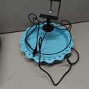 Heated Bird Bath for Deck Railing, Powerful 100W Thermostatically Controlled Heated Bird Baths for Outdoors for Winter, Heated Birdbath Water Heater for Outside Garden Yard Patio Lawn (Blue)