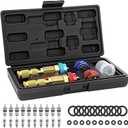 R134A R1234YF AC Valve Core Removal Tool Kit-Universal Remover/Installer for Automotive A/C Systems, Includes 20 Valve Cores&20 O-Rings Compatible with R134a R1234YF R22 Standard JRA/Schrader Valve