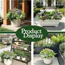 20Pcs Artificial Plants Outdoor Fake Plants Flowers UV Resistant Plastic Bushes Leaves Realistic Faux Greenery Grass Stems for Outside Front Porch Planters Garden Window Box Patio Decor